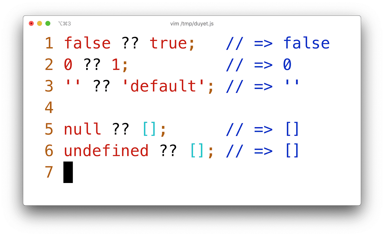 TL;DR - ES2020: Nullish Coalescing